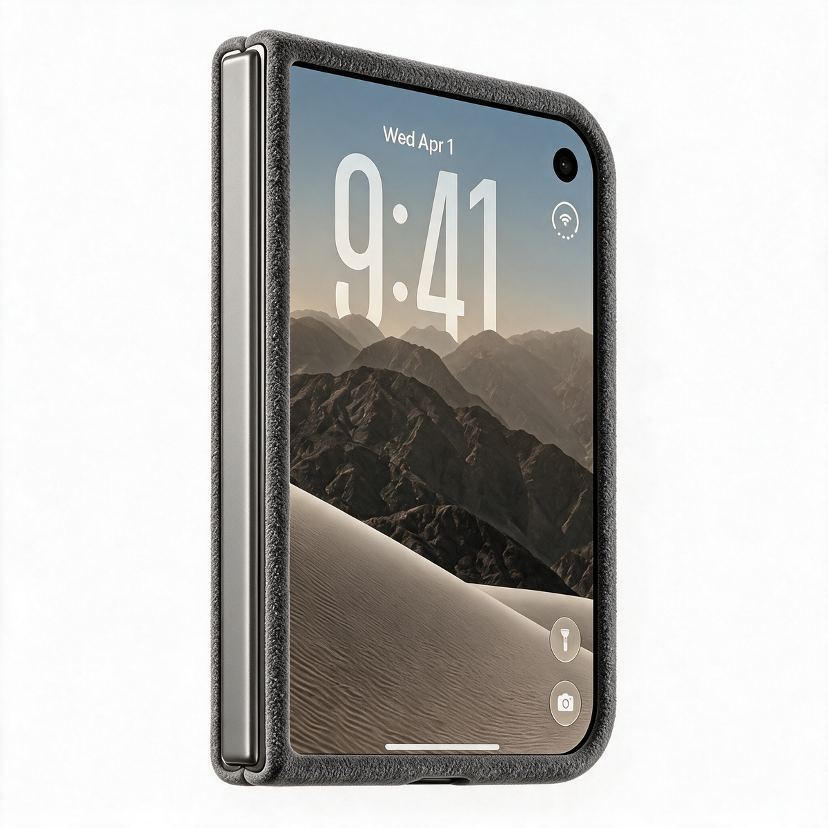 iPhone Duo - Alcantara Case - Nardo Gray