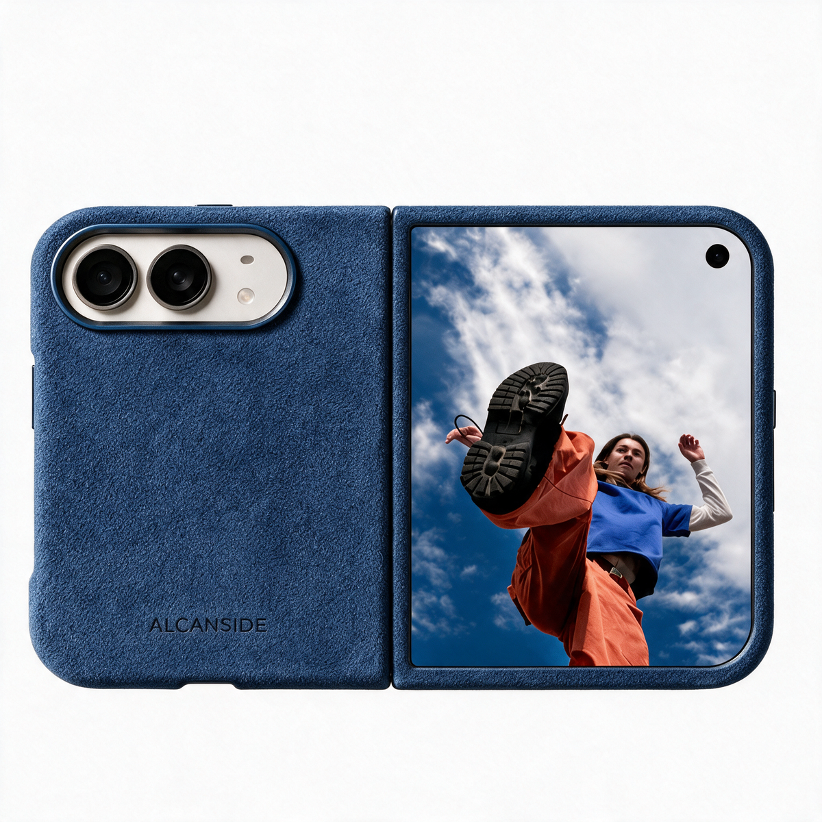 iPhone Duo - Alcantara Case - Ocean Blue