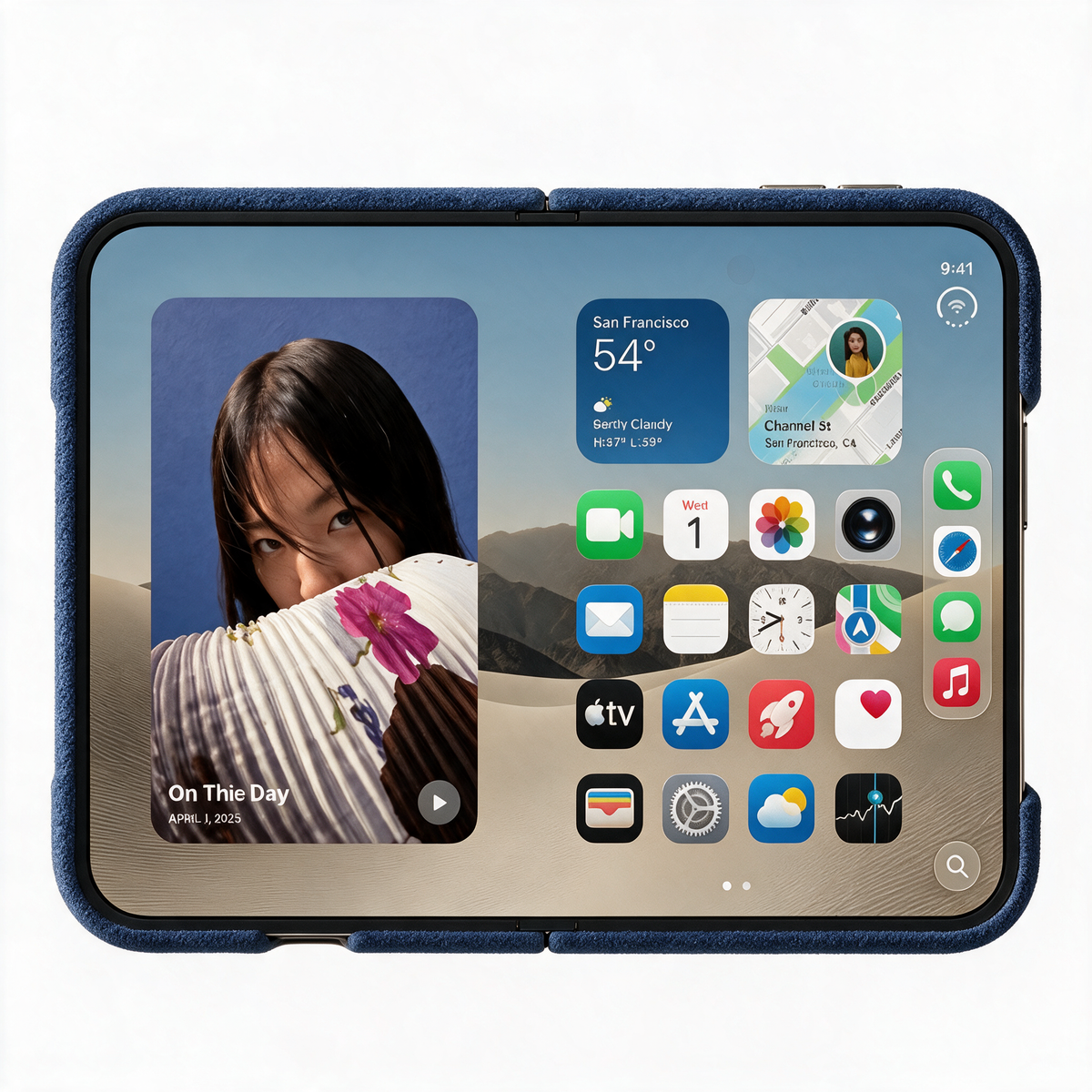 iPhone Duo - Alcantara Case - Ocean Blue