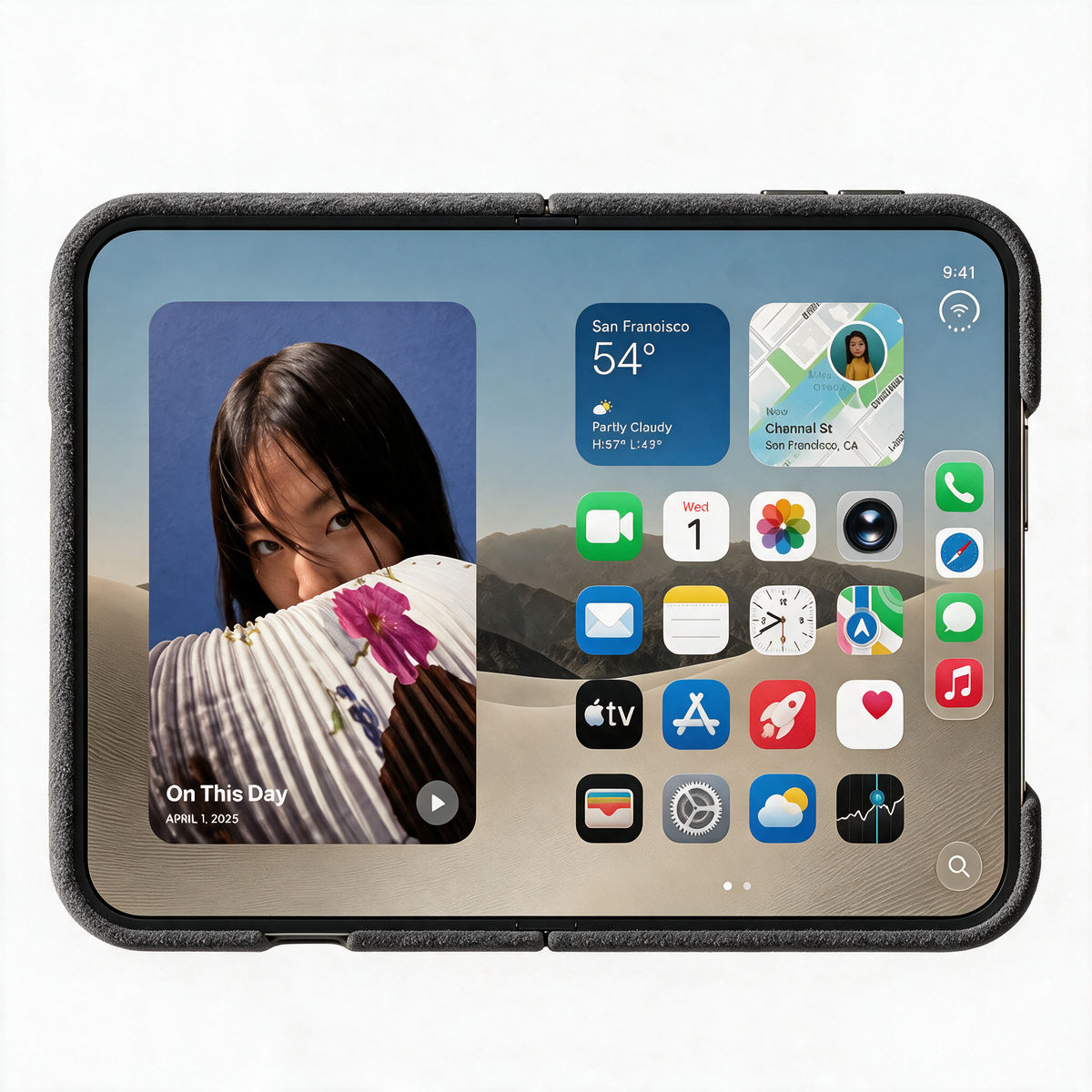 iPhone Duo - Alcantara Case - Space Grey