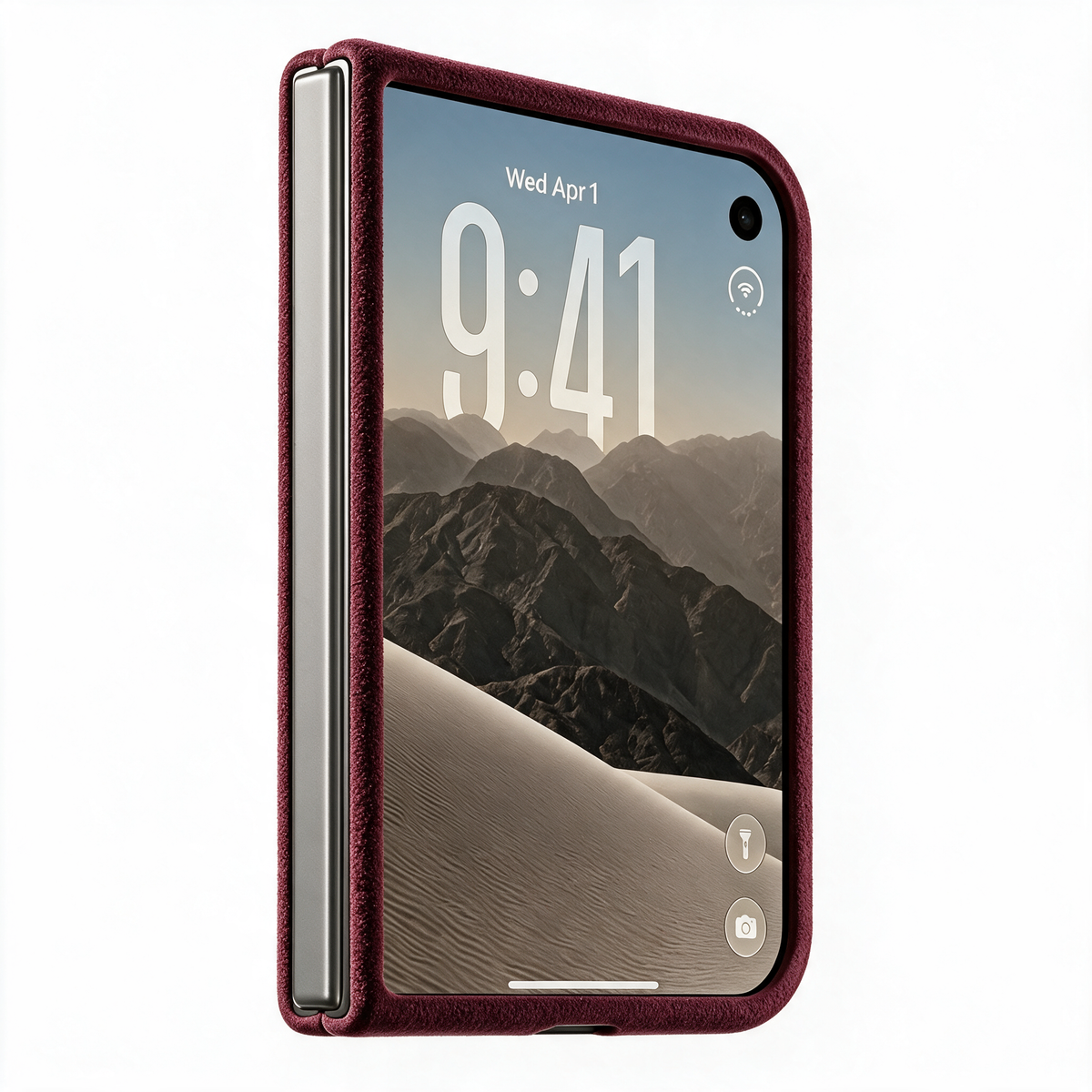 iPhone Duo - Alcantara Case - Wine Red
