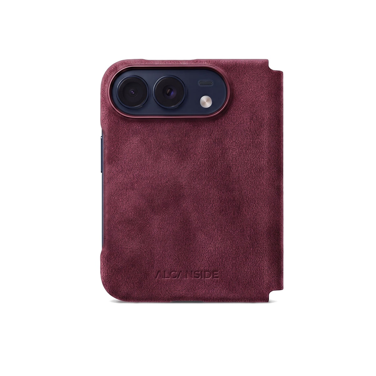iPhone Duo - Alcantara Folio - Wine Red