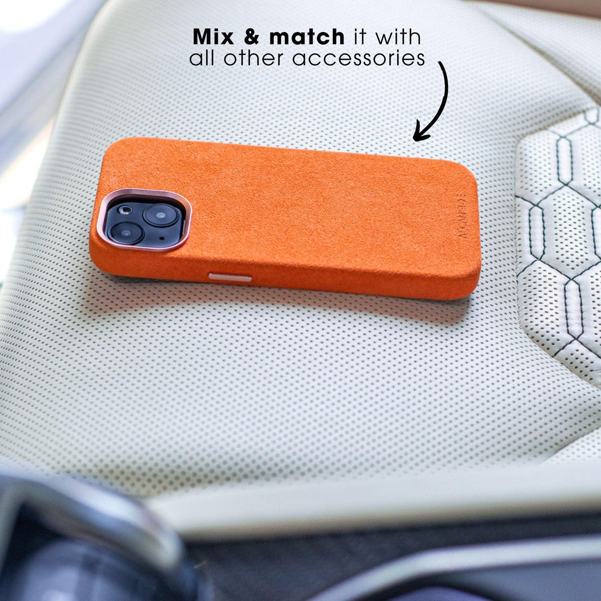 Limited Edition - iPhone 13 Pro Max - Alcantara Case - Orange