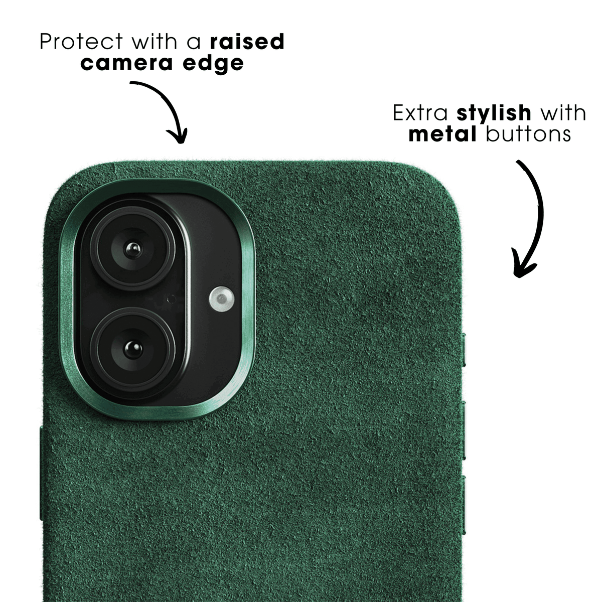 iPhone Alcantara Case - Midnight Green