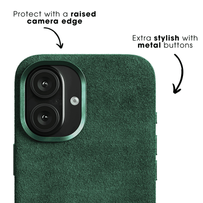 iPhone 17e - Alcantara Case - Midnight Green
