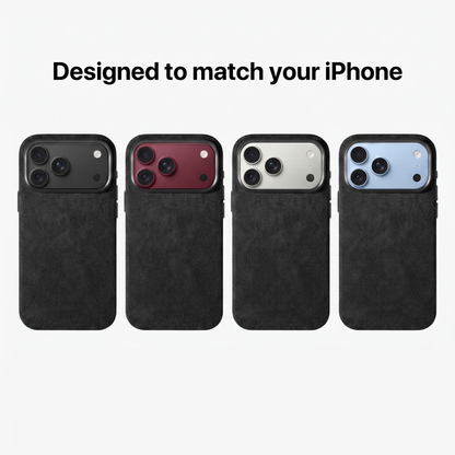 iphone 18 pro max alcantara case - Deep Black