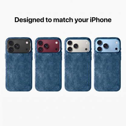 iphone 18 pro alcantara case - Ocean Blue