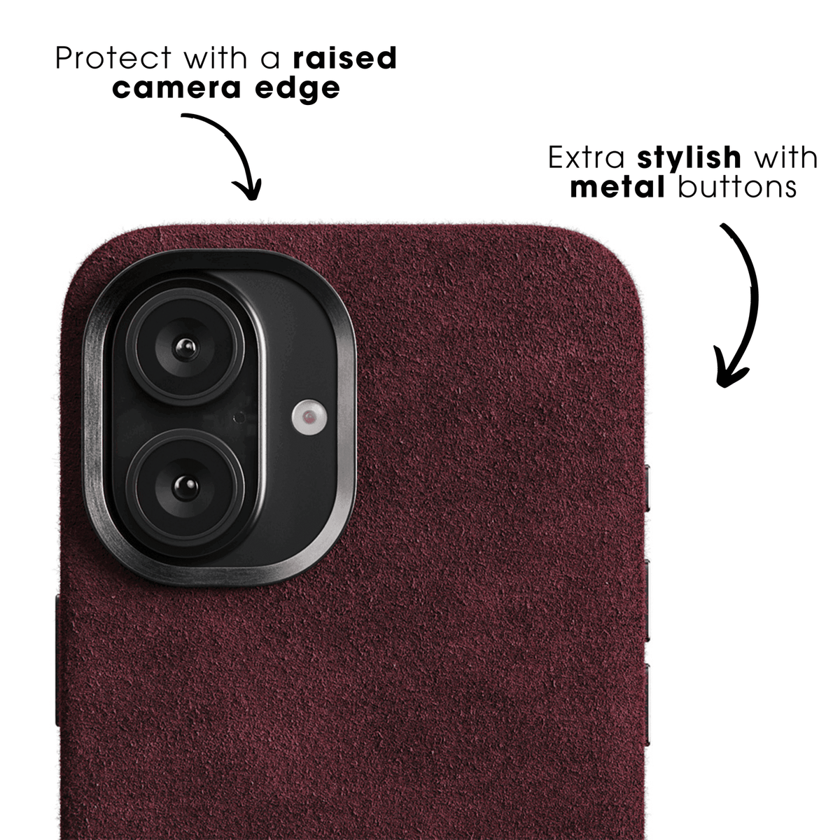 iPhone Alcantara Case - Wine Red